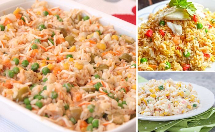 ensalada de arroz primavera con mayonesa